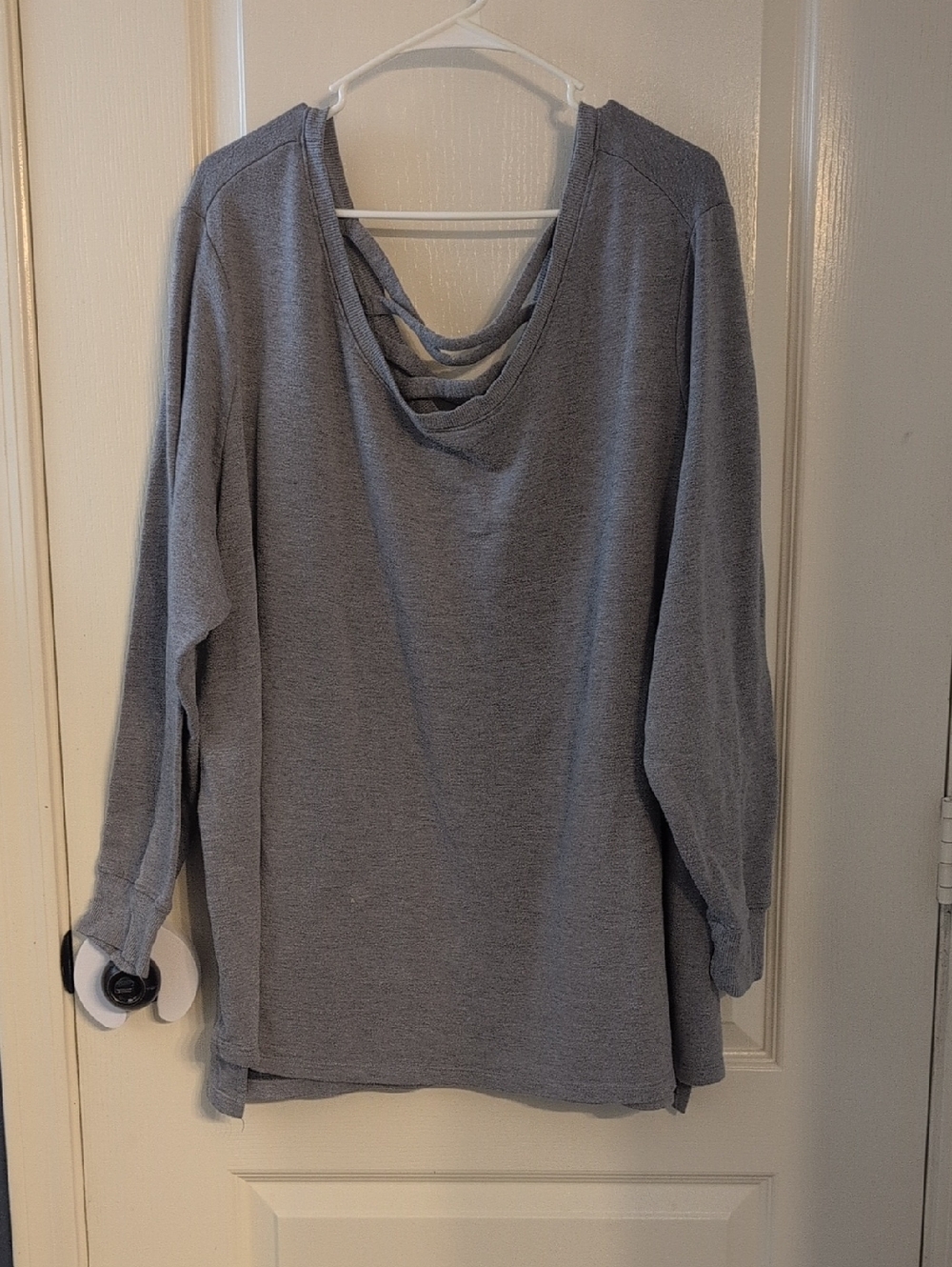 Terra & Sky Heather Gray Casual Pullover Top 3x